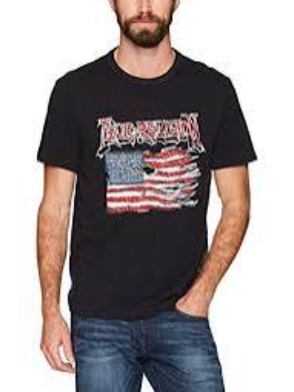 True Religion Men's Land of the Free Graphic Tee Shirt